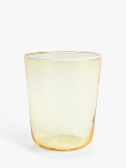 White Rim Glass Tumbler, 350ml